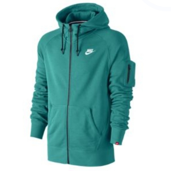 nike aw77 fleece full zip hoodie